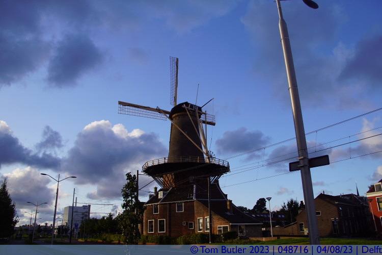 Photo ID: 048716, View across to the Molen de Roos, Delft, Netherlands