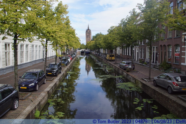 Photo ID: 048781, Looking up the Oude Delft Canal, Delft, Netherlands