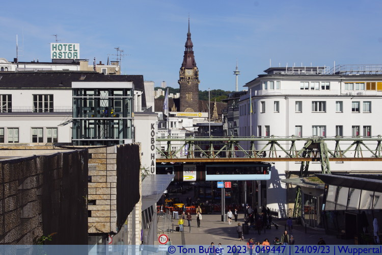 Photo ID: 049447, Downtown Wuppertal complete with Schwebebahn, Wuppertal, Germany