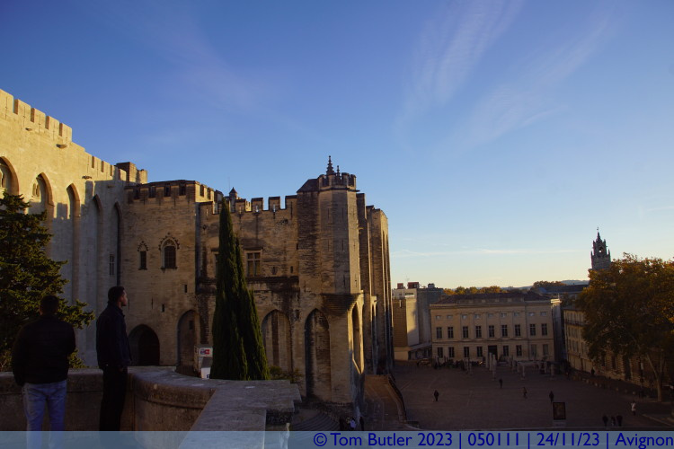 Photo ID: 050111, Looking at the Palais des Papes from the Cathedral, Avignon, France