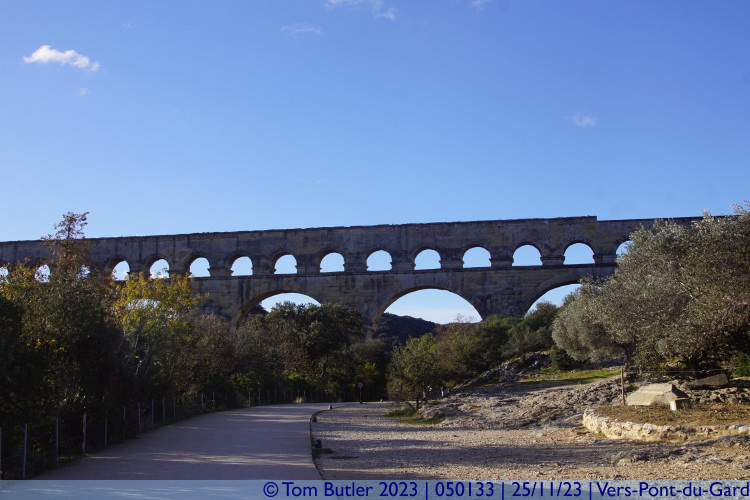 Photo ID: 050133, First view of the Pont du Gard, Vers-Pont-du-Gard, France