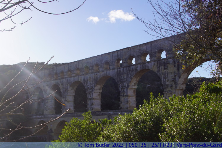 Photo ID: 050135, Looking along the aqueduct, Vers-Pont-du-Gard, France