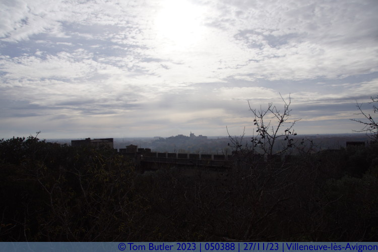 Photo ID: 050388, Ramparts and Avignon in the distance, Villeneuve-ls-Avignon, France