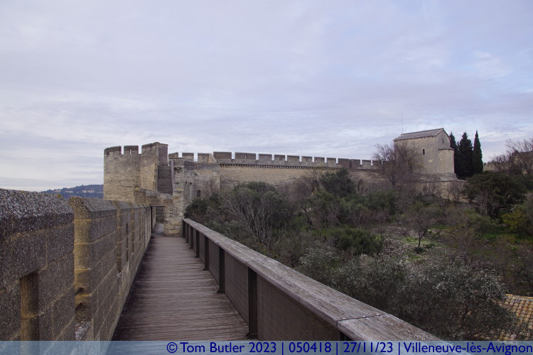 Photo ID: 050418, Looking along the ramparts, Villeneuve-ls-Avignon, France