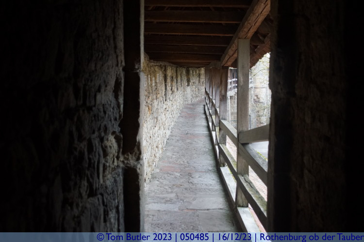 Photo ID: 050485, Looking along the walls, Rothenburg ob der Tauber, Germany