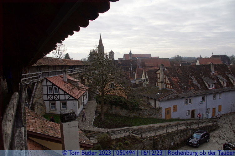 Photo ID: 050494, Looking along the walls, Rothenburg ob der Tauber, Germany