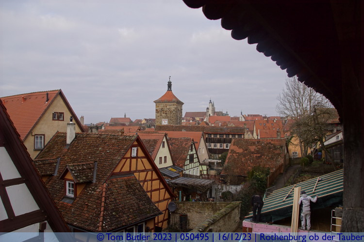 Photo ID: 050495, Looking back to the city centre, Rothenburg ob der Tauber, Germany