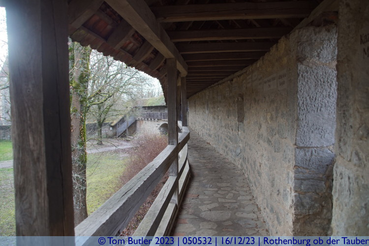 Photo ID: 050532, Looking along the walls, Rothenburg ob der Tauber, Germany