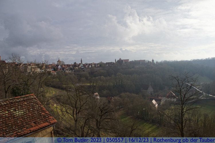 Photo ID: 050557, Looking across the Tauber valley, Rothenburg ob der Tauber, Germany
