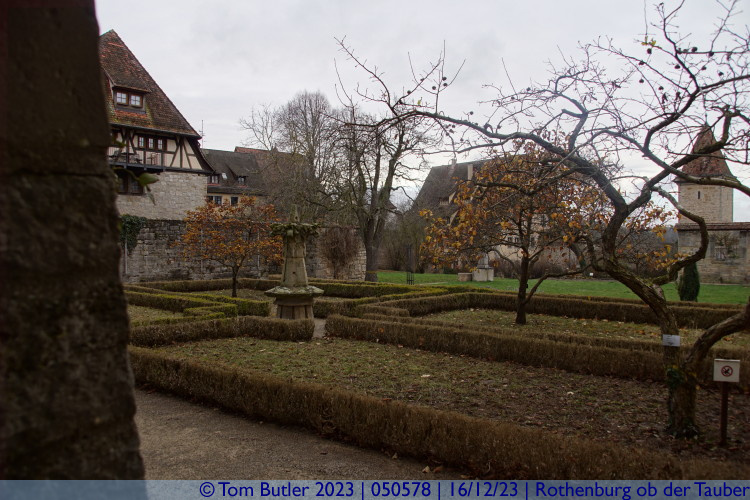Photo ID: 050578, Looking into the Kloister Gardens, Rothenburg ob der Tauber, Germany
