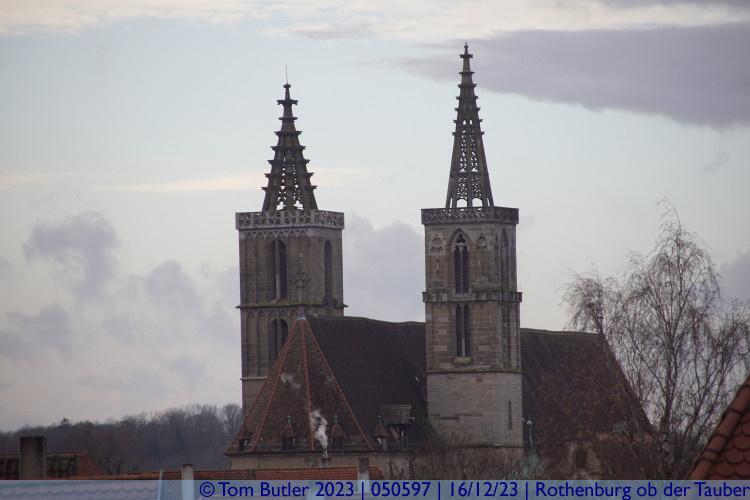 Photo ID: 050597, Towers of St.-Jakobs-Kirche, Rothenburg ob der Tauber, Germany