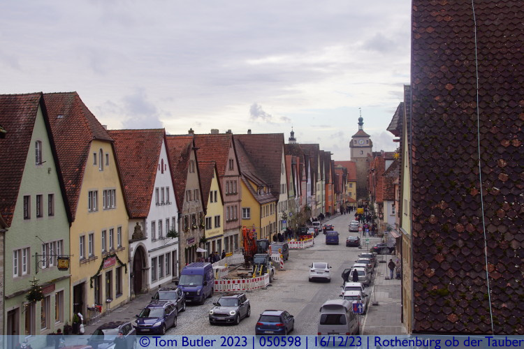 Photo ID: 050598, View down Galgengasse, Rothenburg ob der Tauber, Germany