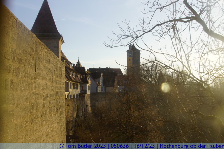 Photo ID: 050636, View along the walls from the convent, Rothenburg ob der Tauber, Germany