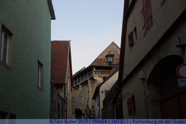 Photo ID: 050654, Looking up to the walls, Rothenburg ob der Tauber, Germany