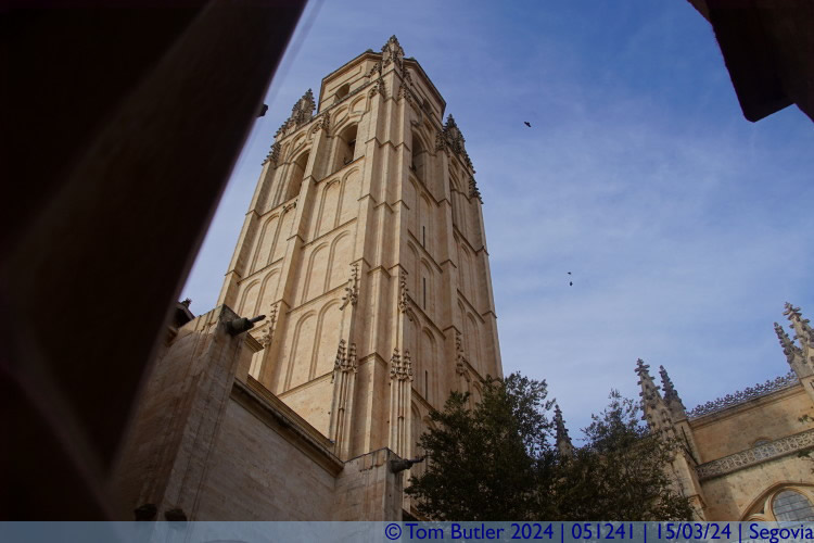 Photo ID: 051241, Cathedral tower from the cloister, Segovia, Spain