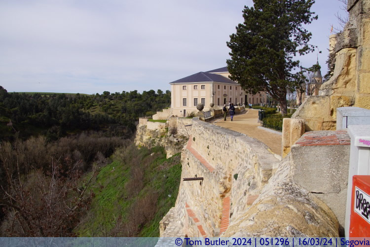 Photo ID: 051296, Looking along the walls to the Alczar, Segovia, Spain