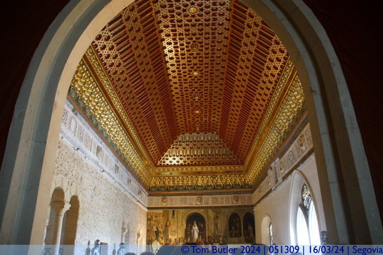 Photo ID: 051309, Ceiling of the Sala de la Galera, Segovia, Spain