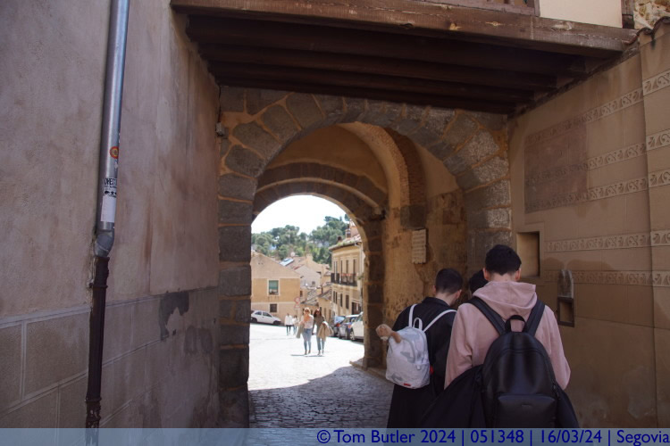 Photo ID: 051348, Passing through the Puerta de San Andrs, Segovia, Spain