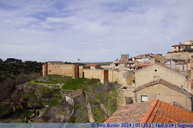 Photo ID: 051353, Walls of Segovia from the Puerta de San Andrs, Segovia, Spain