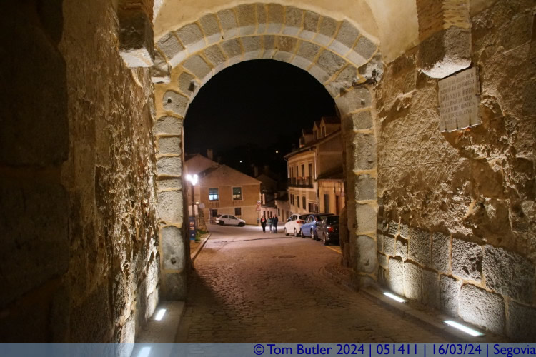 Photo ID: 051411, Passing through the Puerta de San Andrs, Segovia, Spain