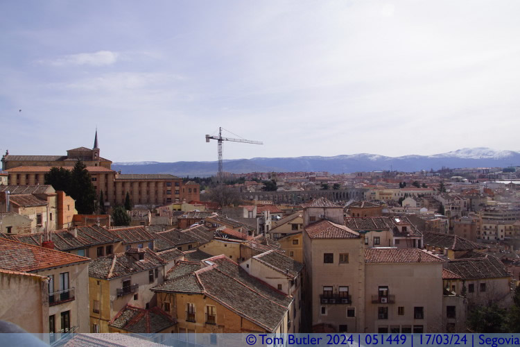Photo ID: 051449, View from the hotel roof, Segovia, Spain