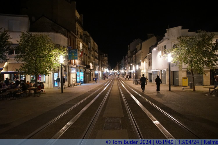 Photo ID: 051940, Looking along the tram tracks, Reims, France