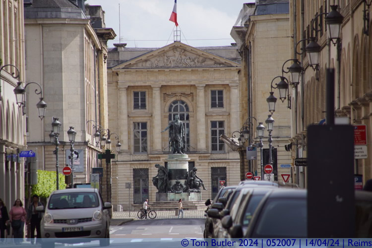 Photo ID: 052007, Louis XV and Place Royale from the Town Hall, Reims, France