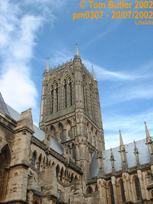 Photo ID: pm0307, Centre spire of Lincoln Cathedral, Lincoln, England