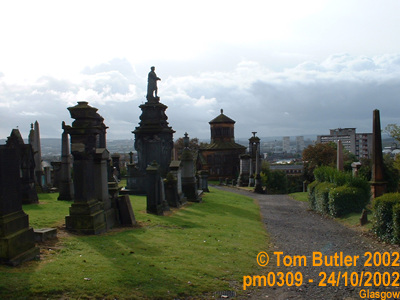 Photo ID: pm0309, The Necropolis, the city of the dead, just above the Cathedral, Glasgow, Scotland
