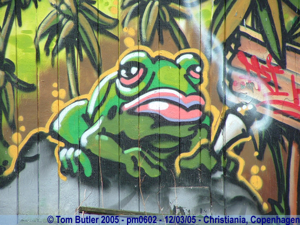 Photo ID: pm0602, Mural on the walls at Christiania, Christiania, Copenhagen, Denmark