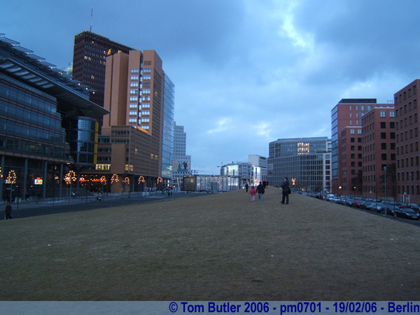 Photo ID: pm0701, Where once there was wall and death strip there is now commerce and parkland, and in less than 17 years, Potsdamer Platz, Berlin, Germany