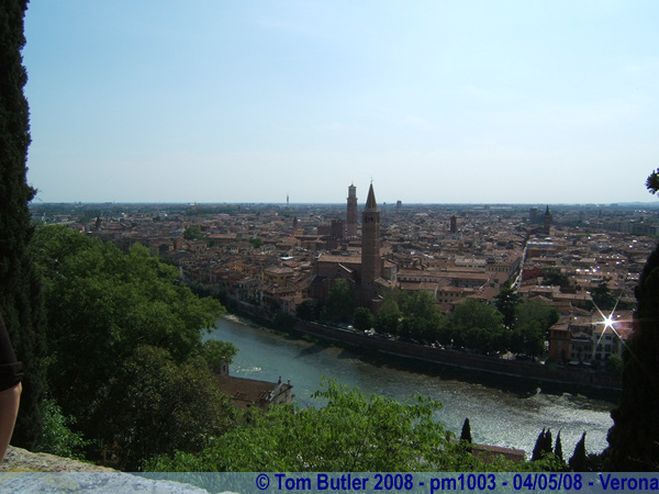 Photo ID: pm1003, Verona seen from across the Adige in the Archaeological Museum, Verona, Italy