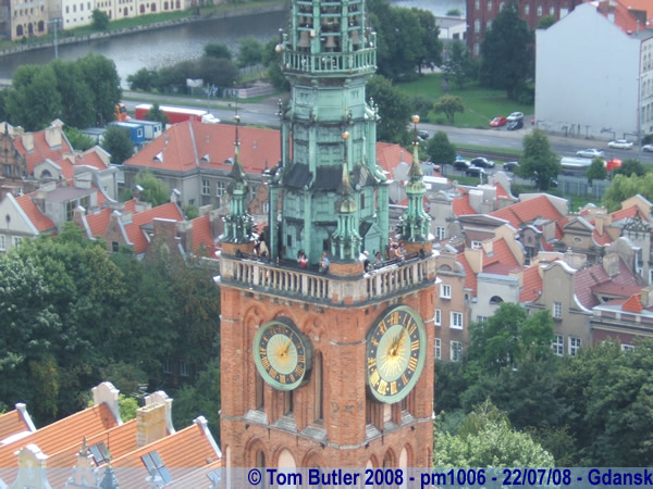 Photo ID: pm1006, Tourists standing on the top of the Town Hall Tower, Gdansk, Poland