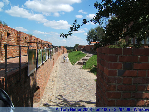 Photo ID: pm1007, Looking along the city walls from the Barbican, Warsaw, Poland