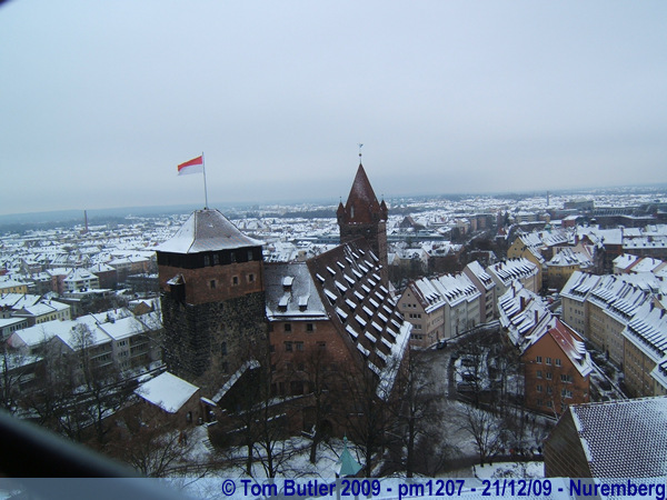 Photo ID: pm1207, Looking down on the Imperial Palace and City from the Sinwellturm, Nuremberg, Germany