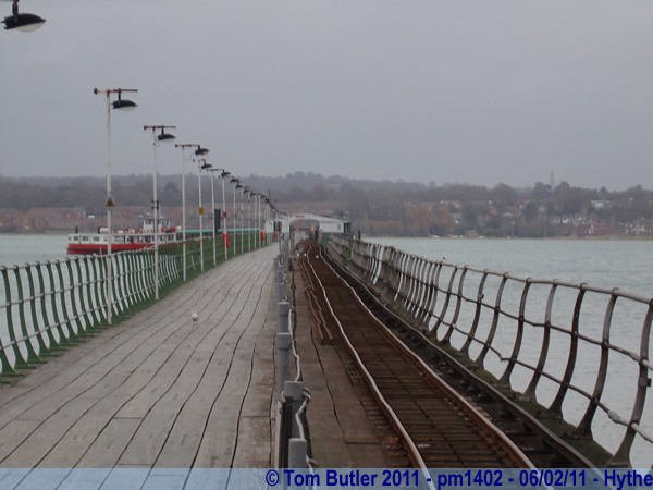 Photo ID: pm1402, Looking down the tracks of the pier tramway, Hythe, England