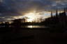 Photo ID: 037440, Sun setting over Home Park (87Kb)